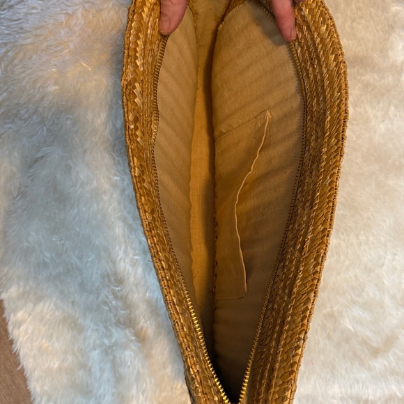 RARE Over-Sized Vintage Straw Clutch Purse 15x9 - Picture 7 of 8
